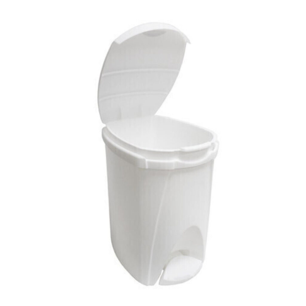 Cubo Papelera Baño 8 Litros C/Pedal. Tapa Abatible