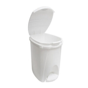Cubo Papelera Baño 8 Litros C/Pedal. Tapa Abatible