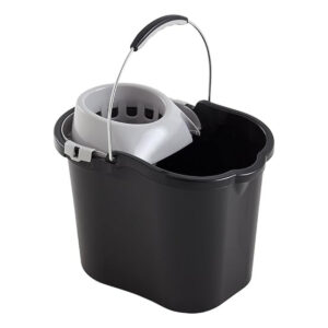 Cubo con Escurridor y Asa Metal Negro 16L