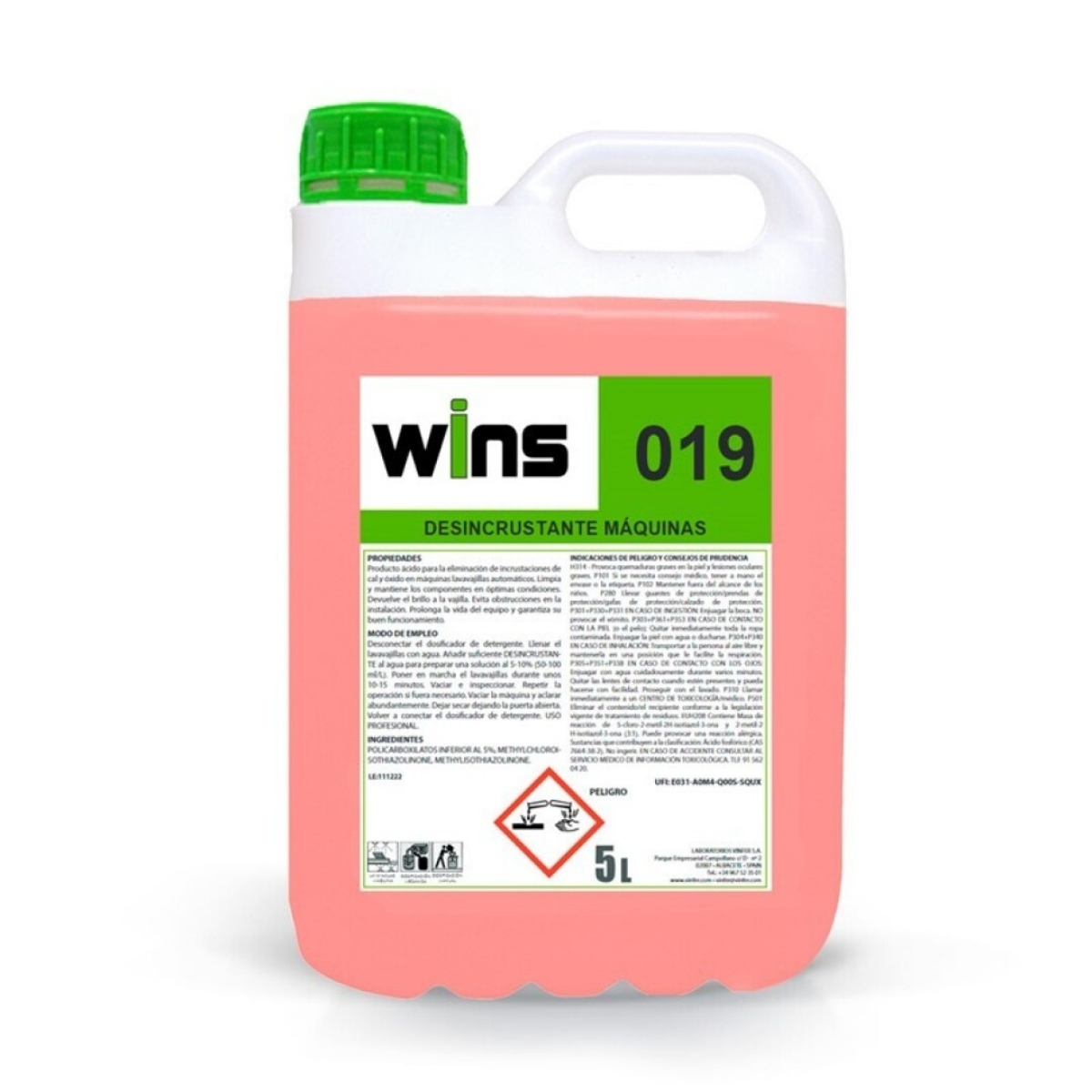 WINS 019 5L Desincrustant Máquinas
