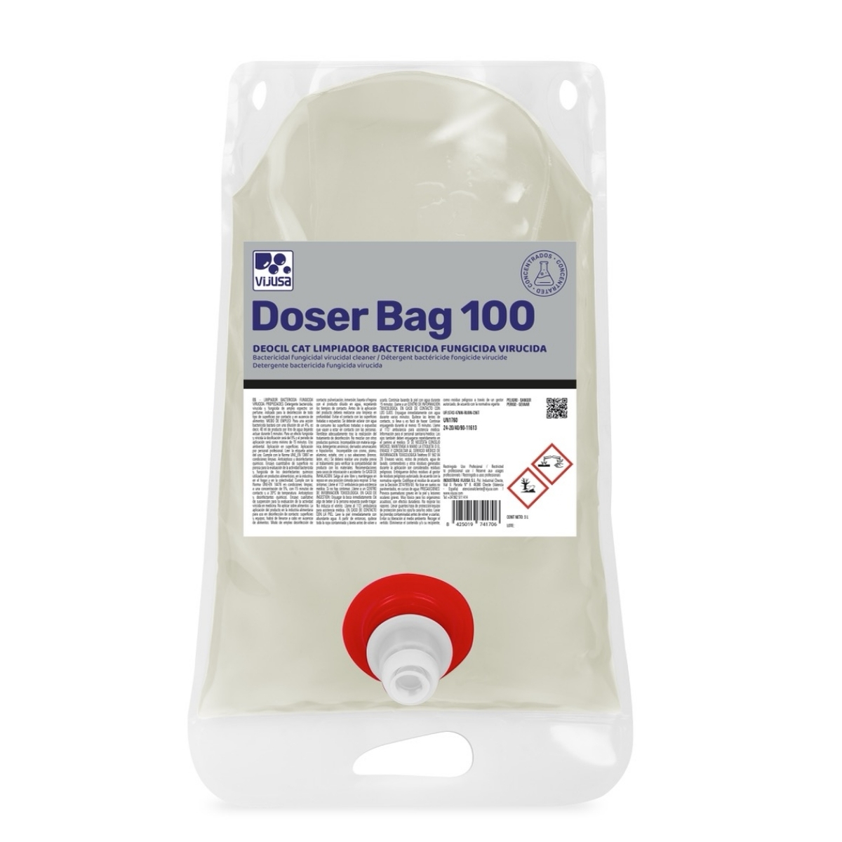 DOSER BAG 100 DEOCIL-CAT Detergente Desinfectante Amonio Cuaternario