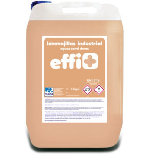 EFFI+ -Lavavajillas Industrial Aguas Medias- Detergente para máquinas y túneles de lavavajillas para aguas semiduras