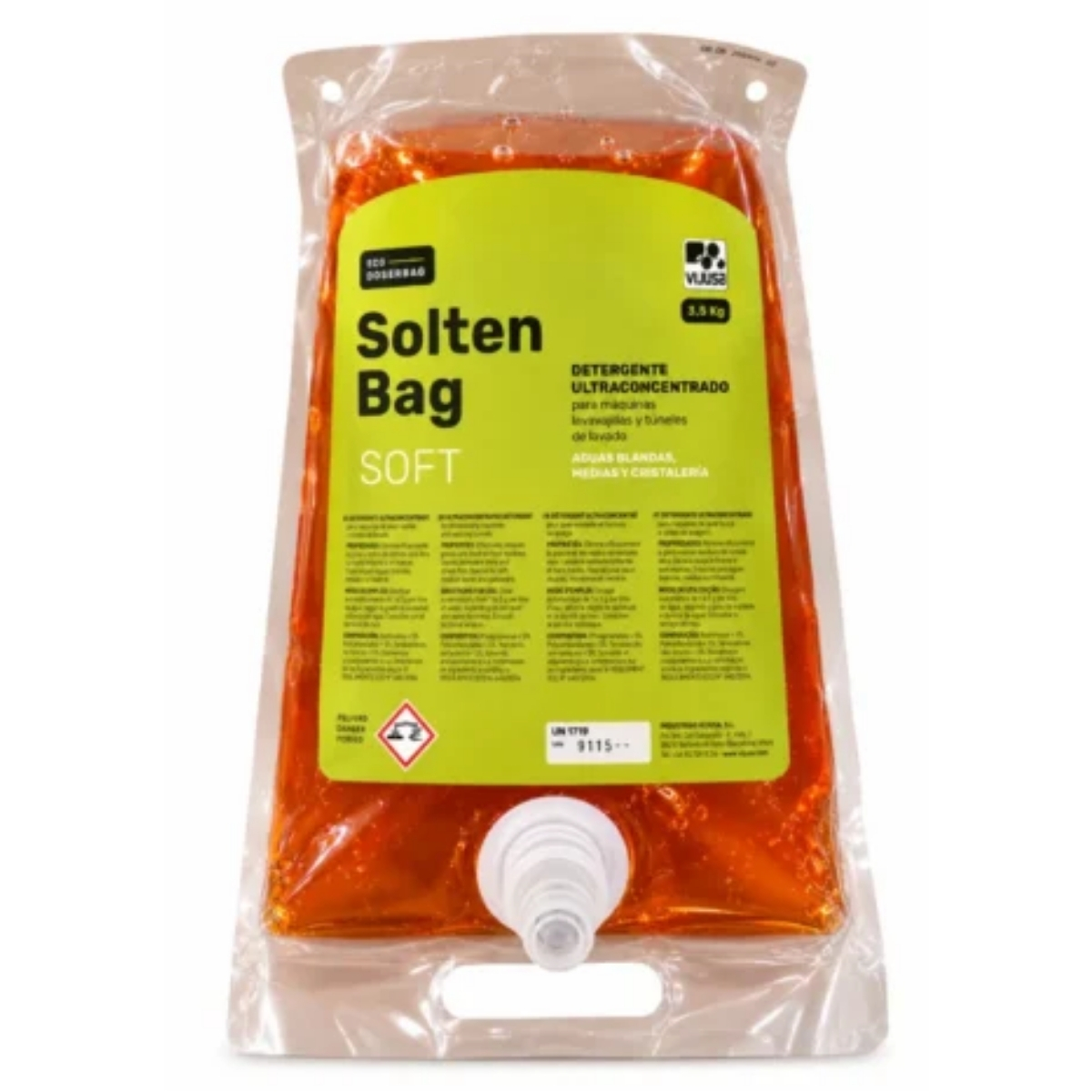 SOLTEN BAG SOFT -Detergente alcalino, Lavado de Vajilla y Cristalería-